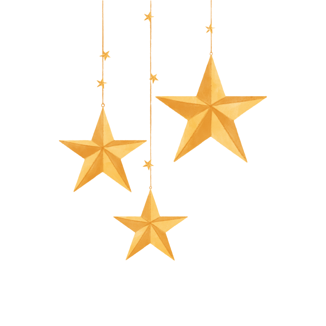 Golden star png 