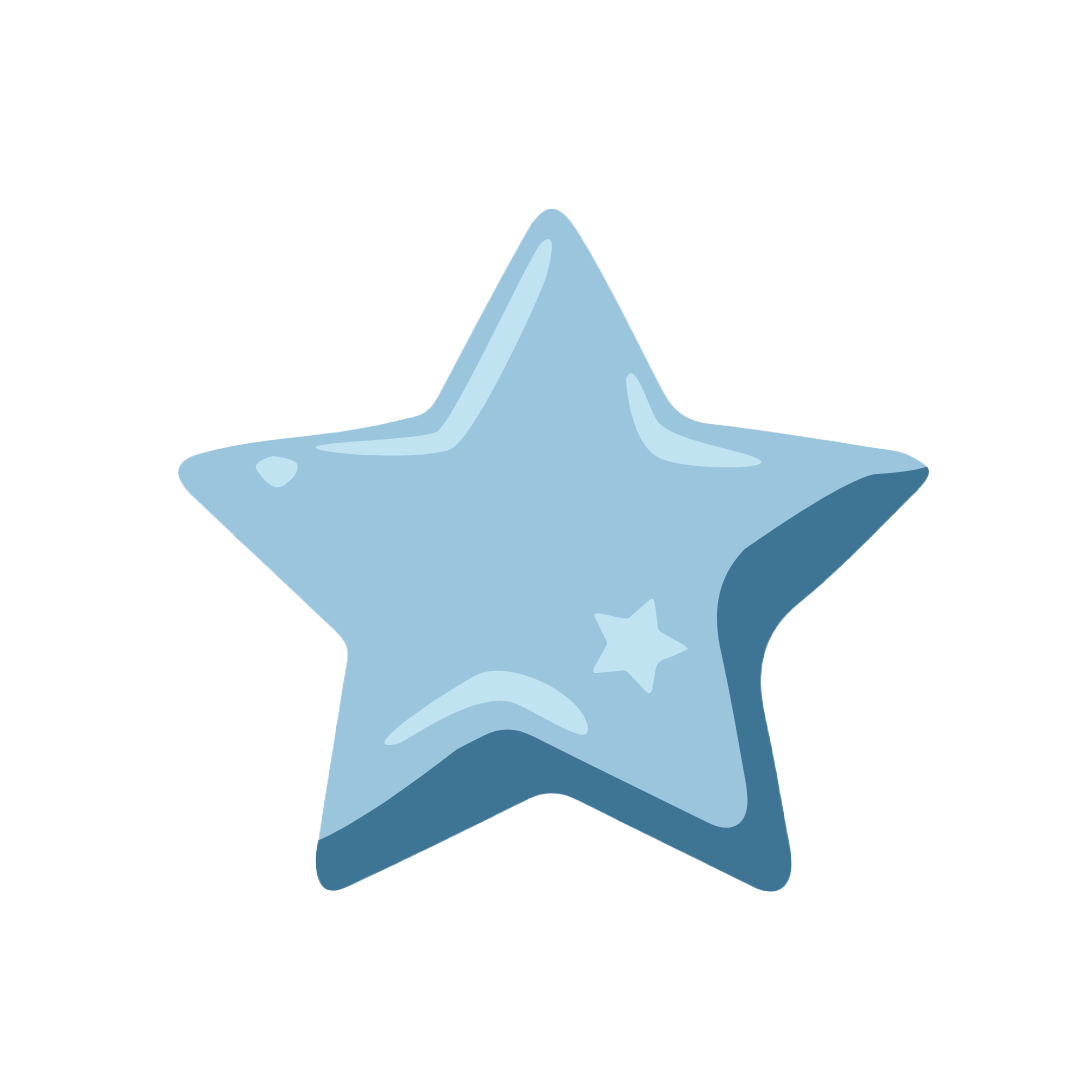 Blue aesthetic star png