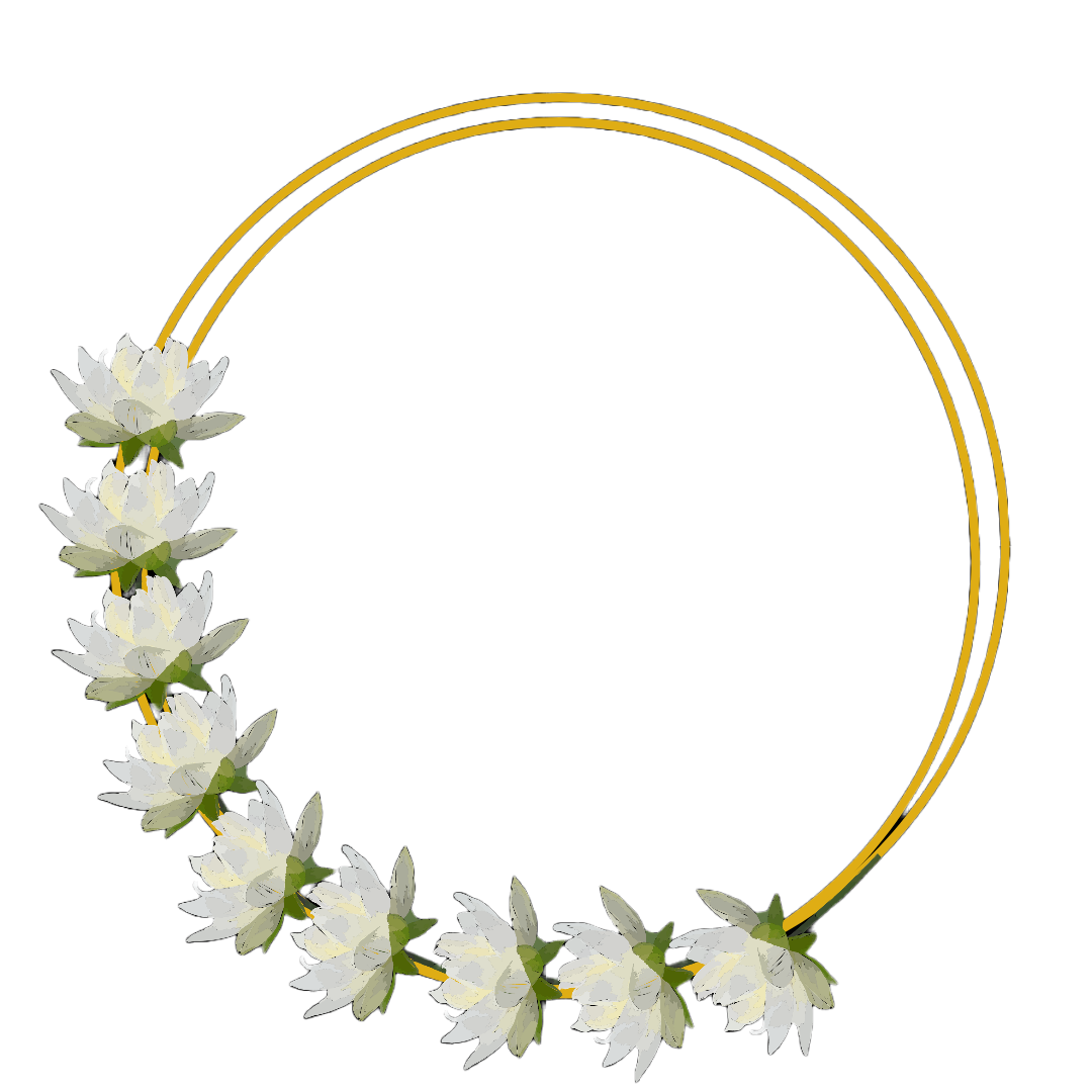 White flower ring PNG 