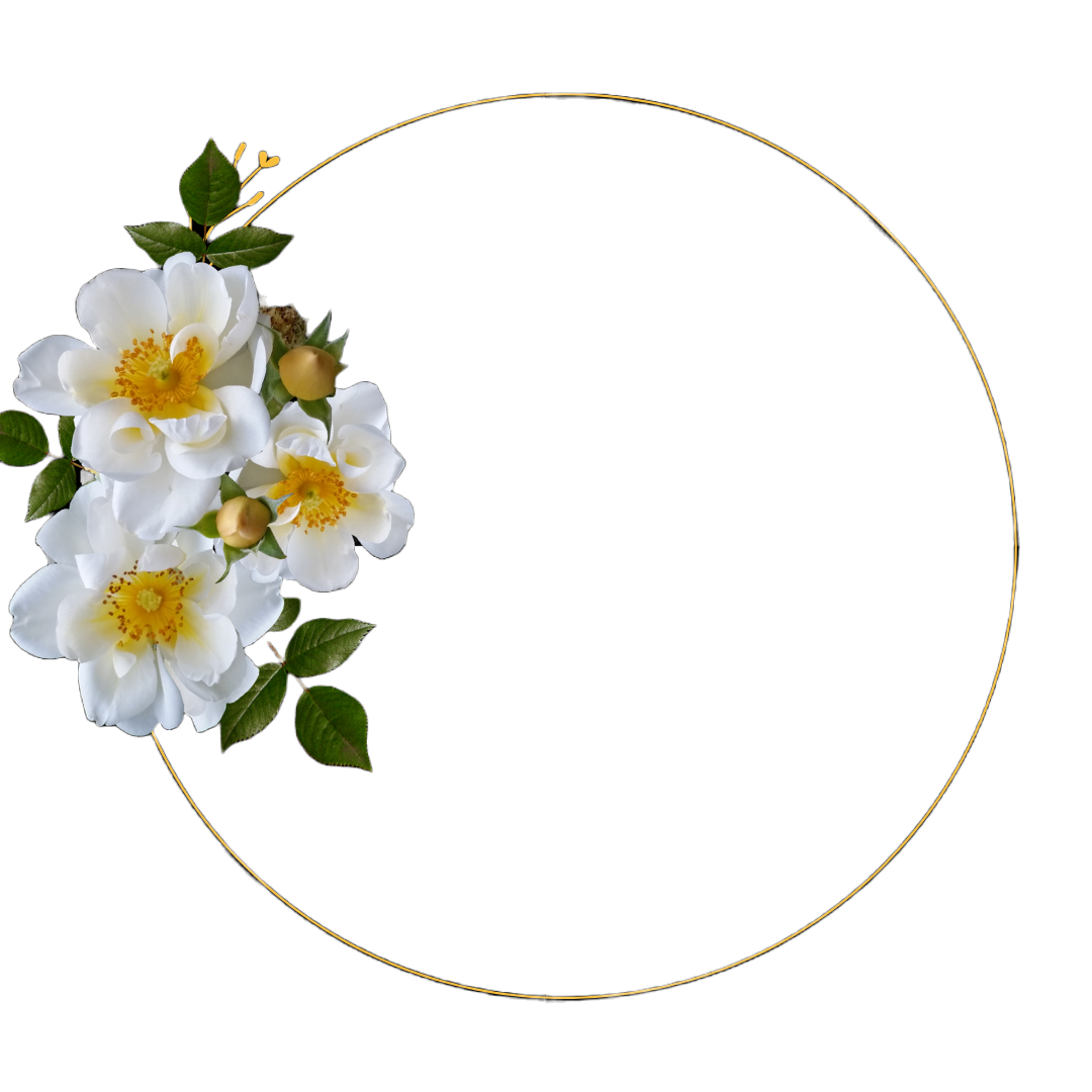 White flower ring PNG 