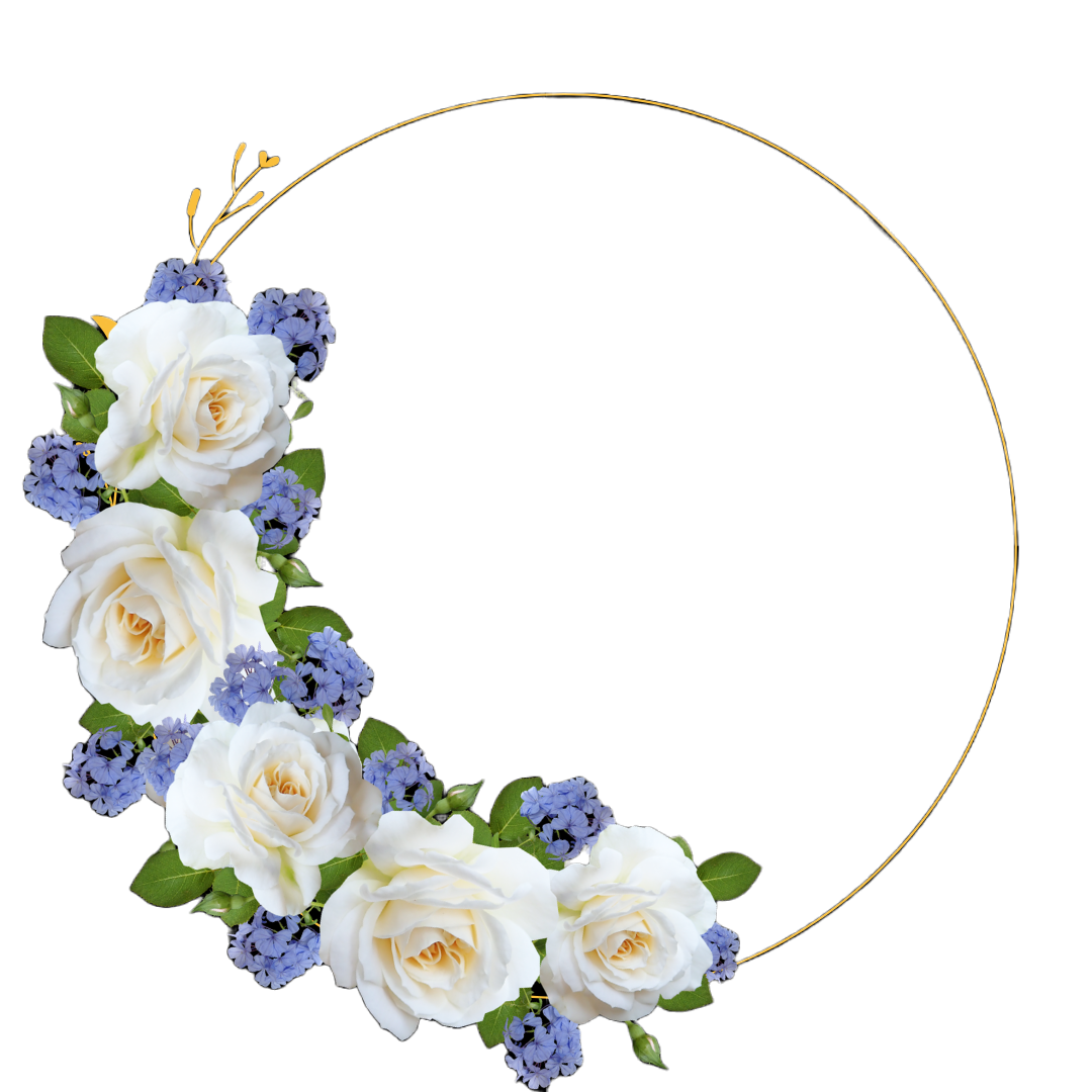 White flower ring PNG